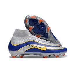 Nike Zoom Mercurial Superfly X Elite FG Plateado Azul Amarillo