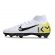 Nike Zoom Mercurial Superfly X Elite FG Blanco Negro Amarillo