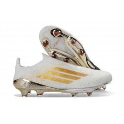 adidas F50+ Elite Sin Cordones FG Blanco Dorada