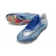 Zapatos de Fútbol Nike Mercurial Vapor 17 Elite FG Azul Plateado