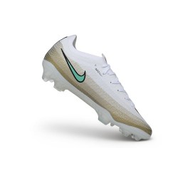 Zapatos de Fútbol Nike Mercurial Vapor 17 Elite FG Blanco Brillo verde Mtlc Dorado