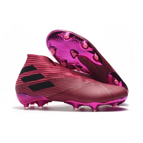 adidas Botas de fútbol Nemeziz 19+ FG Rosa Negro