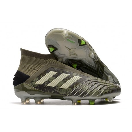 adidas Zapatillas de fútbol Predator 19+ FG - Verde Arena Amarillo