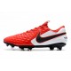 Nike Tiempo Legend 8 Elite FG Botas de Fútbol Rojo Blanco Negro