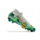 Mbappe Nike Mercurial Superfly VII Elite FG Gris Dorado Metalizado Verde