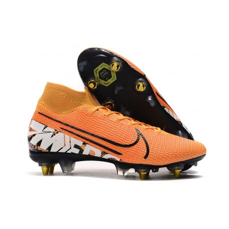 Zapatillas Nike Mercurial Superfly 7 Elite SG-PRO Naranja Blanco