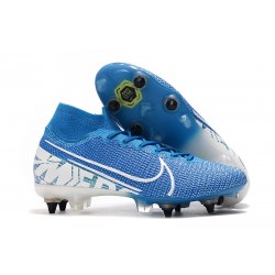 Zapatillas Nike Mercurial Superfly 7 Elite SG-PRO Azul Blanco