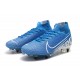 Zapatillas Nike Mercurial Superfly 7 Elite SG-PRO Azul Blanco