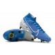 Zapatillas Nike Mercurial Superfly 7 Elite SG-PRO Azul Blanco