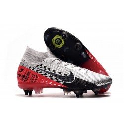 Zapatillas Nike Mercurial Superfly 7 Elite SG-PRO Neymar Cromado Negro Rojo Platino