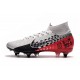 Zapatillas Nike Mercurial Superfly 7 Elite SG-PRO Neymar Cromado Negro Rojo Platino