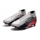 Zapatillas Nike Mercurial Superfly 7 Elite SG-PRO Neymar Cromado Negro Rojo Platino