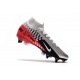 Zapatillas Nike Mercurial Superfly 7 Elite SG-PRO Neymar Cromado Negro Rojo Platino