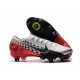 Nike Mercurial Vapor XIII Elite SG-Pro Anti-Clog Neymar Cromado Negro Rojo Platino