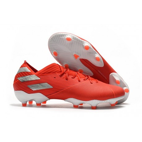 Zapatos de Fútbol adidas Nemeziz 19.1 FG - Rojo Plata