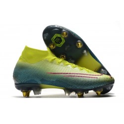 Zapatillas Nike Mercurial Superfly 7 Elite SG-PRO Lemon Venom Negro Verde