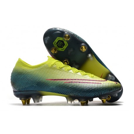 Nike Mercurial Vapor XIII Elite SG-Pro Anti-Clog Lemon Venom Negro Verde