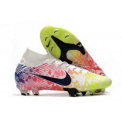 Nike Bota Mercurial Superfly 7 Elite DF FG Neymar Blanco Negro Azul Volt