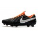 Nike Tiempo Legend 8 Elite FG Botas de Fútbol Negro Naranja Blanco