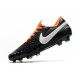 Nike Tiempo Legend 8 Elite FG Botas de Fútbol Negro Naranja Blanco