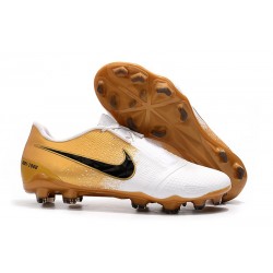 Nike Zapatos de Futbol Phantom VNM Elite FG - Blanco Oro Negro