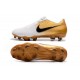 Nike Zapatos de Futbol Phantom VNM Elite FG - Blanco Oro Negro