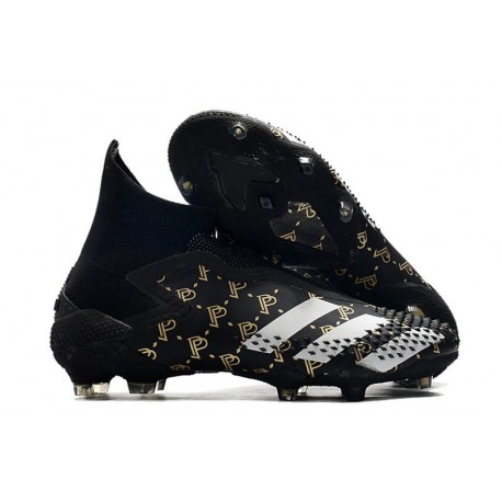 adidas Paul Pogba Tacón de Fútbol Predator Mutator 20+ FG Negro Gris