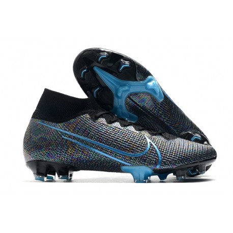 Nike Bota Mercurial Superfly 7 Elite DF FG Negro Azul