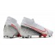 Nike Bota Mercurial Superfly 7 Elite DF FG Blanco Carmesí láser Negro