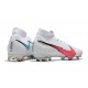 Nike Bota Mercurial Superfly 7 Elite DF FG Blanco Carmesí Azul