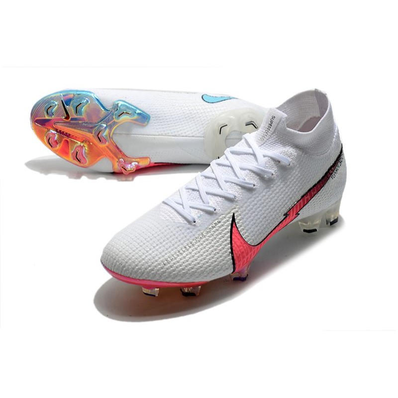 Nike Bota Mercurial Superfly 7 Elite DF FG Blanco Carmesí Azul