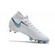 Nike Bota Mercurial Superfly 7 Elite DF FG Blanco Carmesí Azul