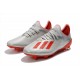 Botas de Fútbol adidas X 19.1 FG - Plata Rojo