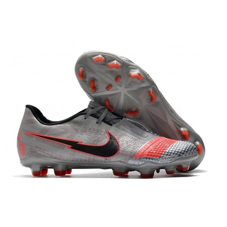 Nike Zapatos de Futbol Phantom VNM Elite FG -Gris Negro Rojo