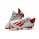 Botas de Fútbol adidas X 19.1 FG - Plata Rojo