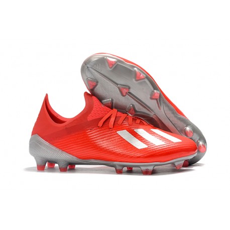 Botas de Fútbol adidas X 19.1 FG - Rojo Plata