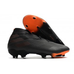 Zapatillas de Futbol adidas Nemeziz 19+ FG Negro Naranja Señal