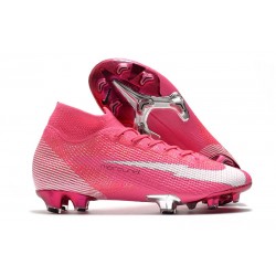 Nike Mercurial Superfly VII Elite FG x Mbappé Explosión Rosa Blanco