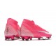 Nike Mercurial Superfly VII Elite FG x Mbappé Explosión Rosa Blanco