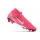 Nike Mercurial Superfly VII Elite FG x Mbappé Explosión Rosa Blanco