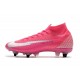 Nike Mercurial Superfly VII Elite SG AC x Mbappé Explosión Rosa Blanco