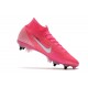 Nike Mercurial Superfly VII Elite SG AC x Mbappé Explosión Rosa Blanco