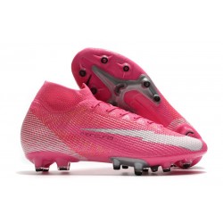 Nike Mercurial Superfly VII Elite AG PRO x Mbappé Rosa Blanco Negro