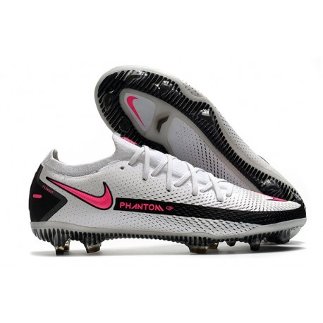 Bota de Futbol Nike Phantom GT Elite FG - Blanco Rosa Negro