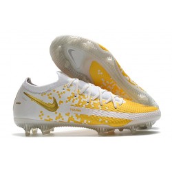 Bota de Futbol Nike Phantom GT Elite FG - Blanco Oro