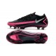 Bota de Futbol Nike Phantom GT Elite FG -Negro Plateado Explosión Rosa