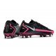 Bota de Futbol Nike Phantom GT Elite FG -Negro Plateado Explosión Rosa