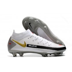 Zapatillas Nike Phantom GT Elite Dynamic Fit FG Blanco Negro Oro Rojo