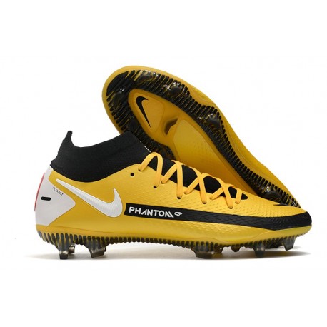 Nike Botas Nuevo Phantom GT Elite DF FG - Amarillo Negro Blanco