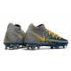 Nike Botas Nuevo Phantom GT Elite DF FG - Armada Gris Amarillo